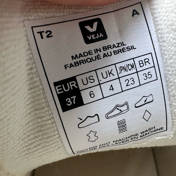 Veja EXCELLENT Campo White Fluo leather sneaker navy/orange best seller -6 - Picture 13 of 13